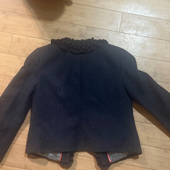 J. Crew Black Blazer with Ruffle Accents - Picture 4 of 4